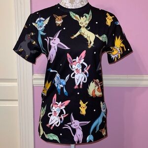 Blackmilk pokemon eeveelution top shirt sylveon vaporeon eevee fairy goth gothic